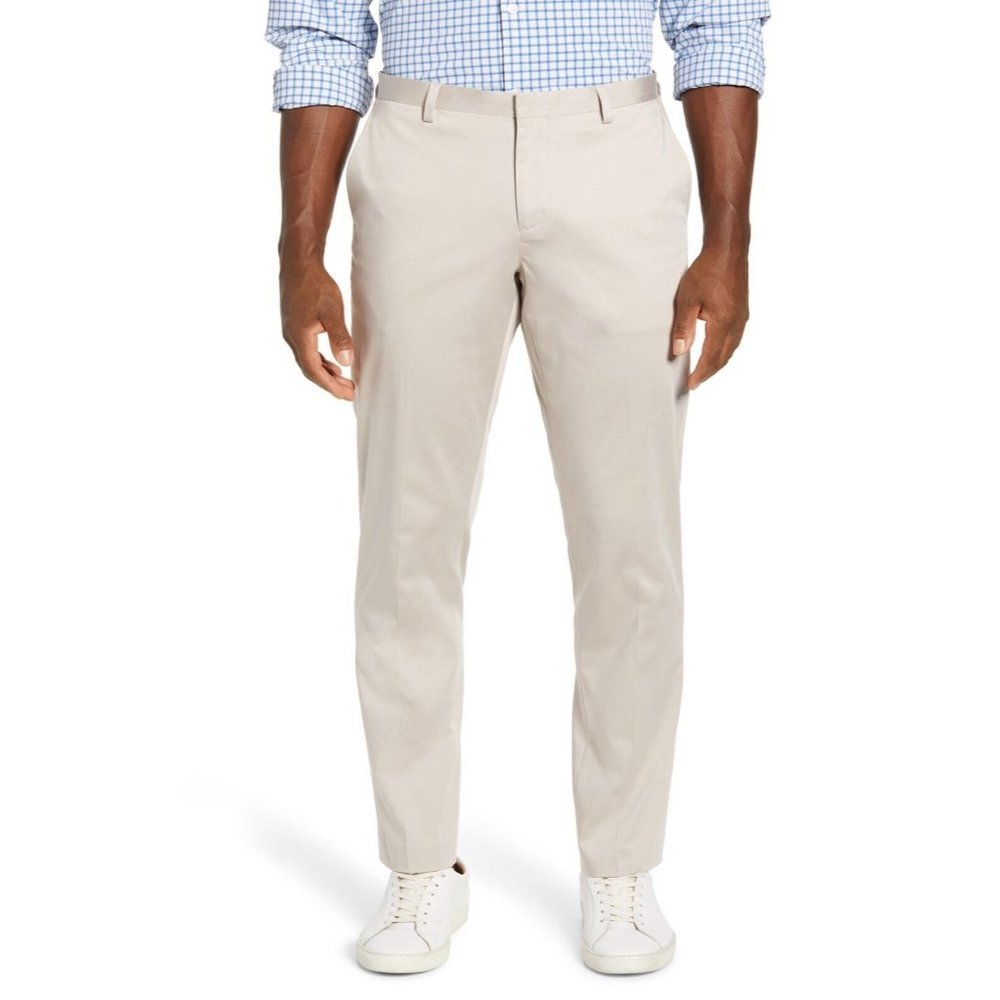 Nordstrom Extra Trim Fit Stretch Cotton Dress Pants NEW